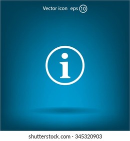 Information sign icon, vector illustration. Flat design style