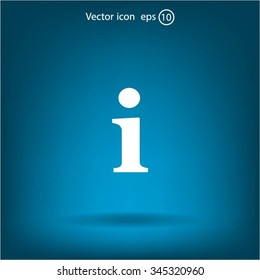 Information sign icon, vector illustration. Flat design style