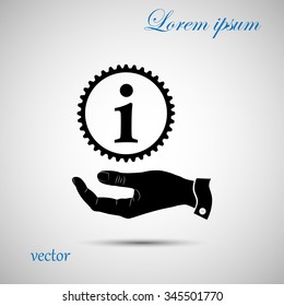 Information sign icon, vector illustration. Flat design style