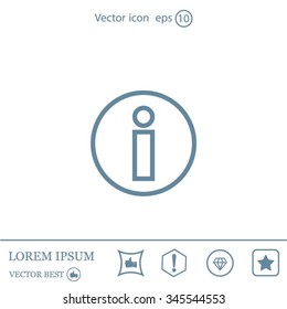 Information sign icon, vector illustration. Flat design style