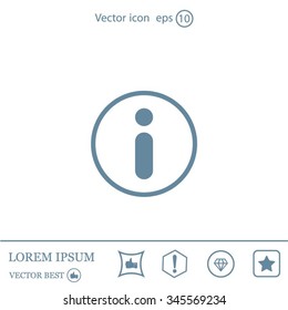 Information sign icon, vector illustration. Flat design style