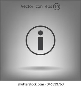 Information sign icon, vector illustration. Flat design style
