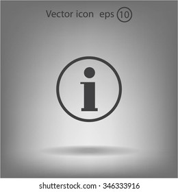 Information sign icon, vector illustration. Flat design style