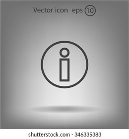 Information sign icon, vector illustration. Flat design style