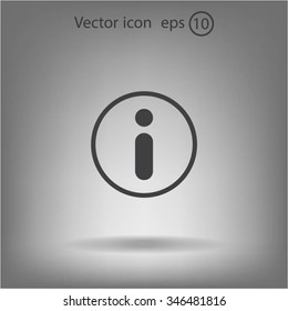 Information sign icon, vector illustration. Flat design style