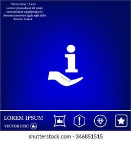 Information sign icon, vector illustration. Flat design style