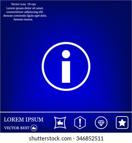 Information sign icon, vector illustration. Flat design style