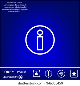 Information sign icon, vector illustration. Flat design style