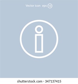 Information sign icon, vector illustration. Flat design style