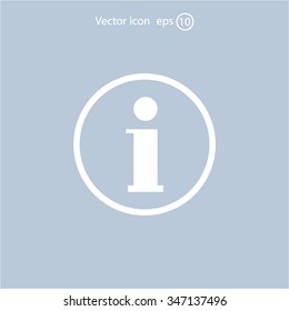 Information sign icon, vector illustration. Flat design style