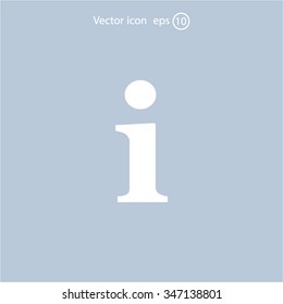 Information sign icon, vector illustration. Flat design style