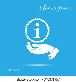 Information sign icon, vector illustration.