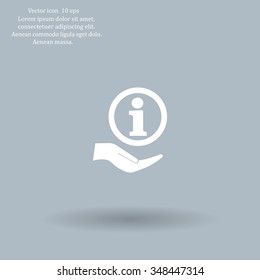 Information sign icon, vector illustration. Flat design style