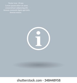 Information sign icon, vector illustration. Flat design style