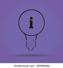 Information sign icon, vector illustration. Flat design style