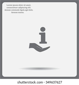 Information sign icon, vector illustration. Flat design style