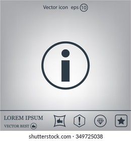 Information sign icon, vector illustration. Flat design style