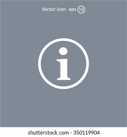 Information sign icon, vector illustration. Flat design style