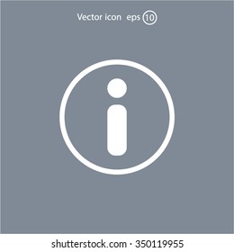 Information sign icon, vector illustration. Flat design style