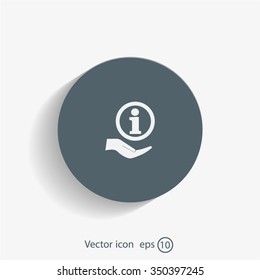 Information sign icon, vector illustration. Flat design style