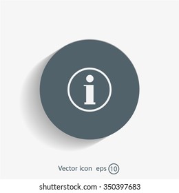 Information sign icon, vector illustration. Flat design style