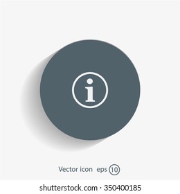 Information sign icon, vector illustration. Flat design style