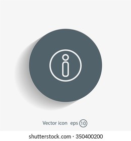 Information sign icon, vector illustration. Flat design style