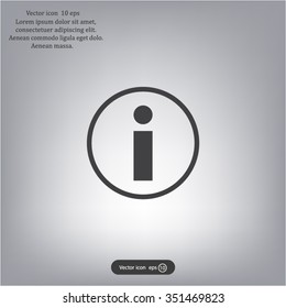Information sign icon, vector illustration. Flat design style