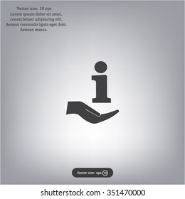 Information sign icon, vector illustration. Flat design style
