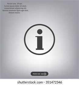 Information sign icon, vector illustration. Flat design style