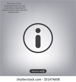 Information sign icon, vector illustration. Flat design style