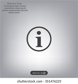 Information sign icon, vector illustration. Flat design style