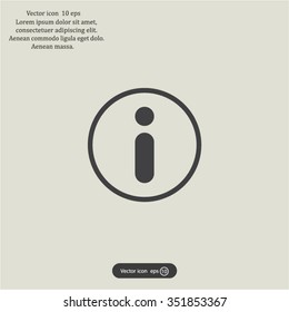 Information sign icon, vector illustration. Flat design style