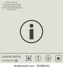 Information sign icon, vector illustration. Flat design style