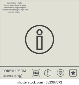 Information sign icon, vector illustration. Flat design style
