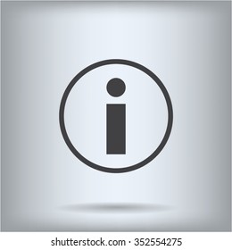 Information sign icon, vector illustration. Flat design style