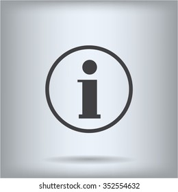 Information sign icon, vector illustration. Flat design style