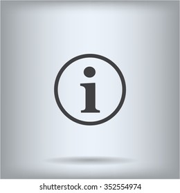 Information sign icon, vector illustration. Flat design style