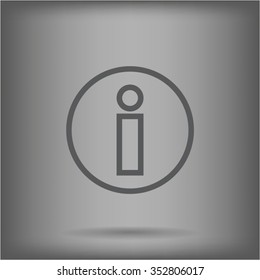Information sign icon, vector illustration. Flat design style