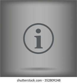Information sign icon, vector illustration. Flat design style