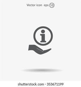 Information sign icon, vector illustration. Flat design style