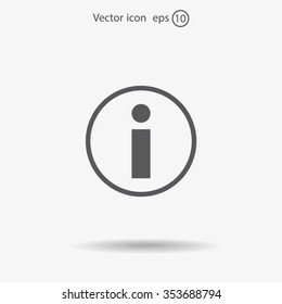 Information sign icon, vector illustration. Flat design style