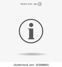 Information sign icon, vector illustration. Flat design style