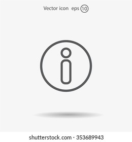 Information sign icon, vector illustration. Flat design style