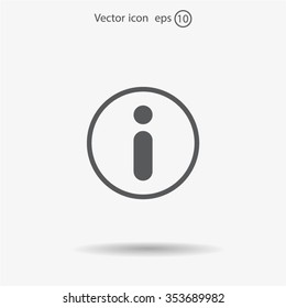 Information sign icon, vector illustration. Flat design style