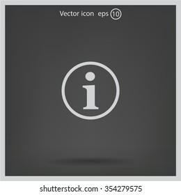 Information sign icon, vector illustration. Flat design style