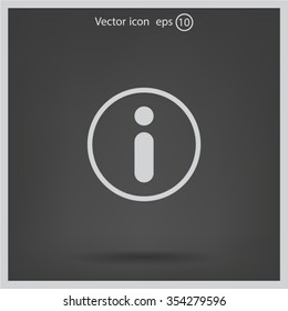 Information sign icon, vector illustration. Flat design style