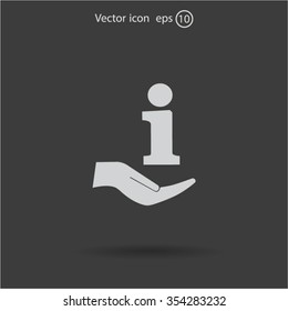 Information sign icon, vector illustration. Flat design style