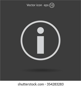 Information sign icon, vector illustration. Flat design style