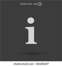 Information sign icon, vector illustration. Flat design style